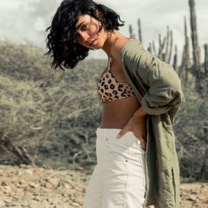 Billabong Peace Olive Green Quilted Jacket Size Small